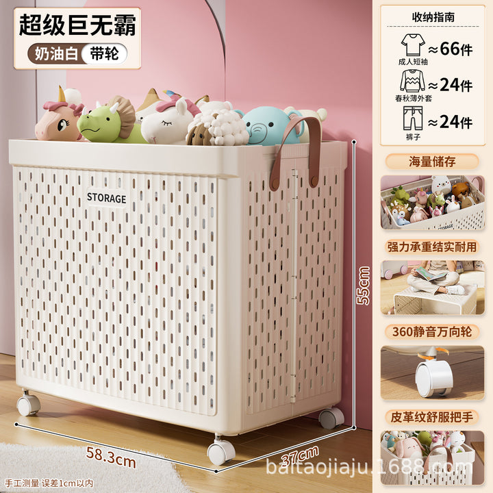 Large Capacity Foldable Laundry Basket – Collapsible Clothes Hamper for Bathroom