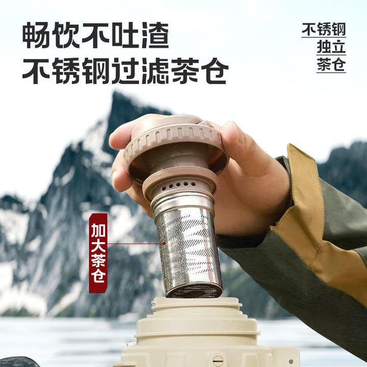316不锈钢保温水壶大容量5升大升量茶水分离热水瓶户外旅行壶批发
