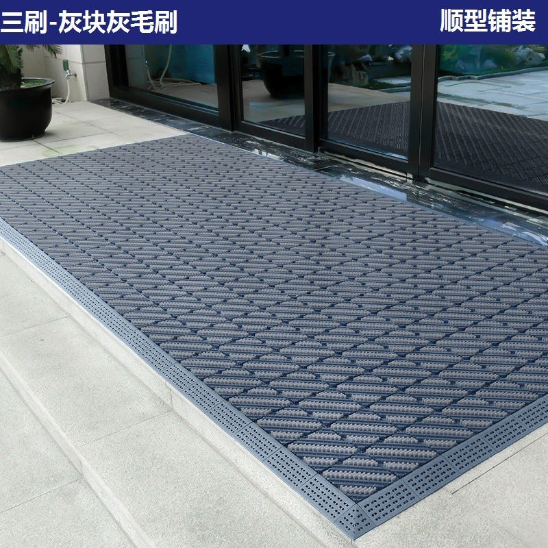 三合一入户门垫商用酒店办公楼蹭土除尘防滑防摔门口室外拼接脚垫