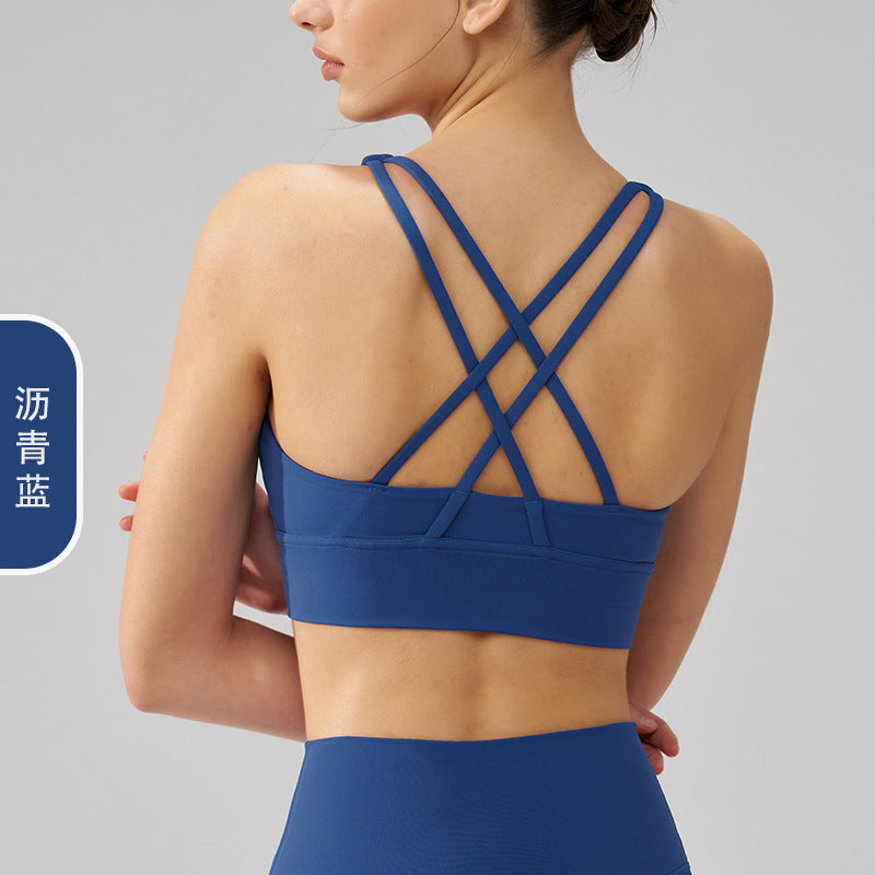 运动内衣女跑步防震秋季外穿美背健身bra背心专业训练瑜伽服文胸