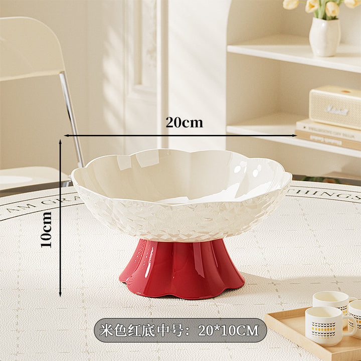 Luxury Fruit Plate with Bow Detail - High-End Living Room Decor & Candy Tray