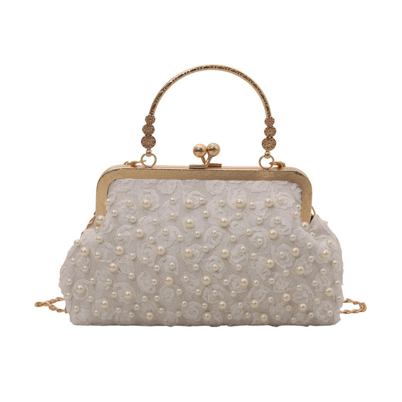 Summer New Women Handheld Lace Flower Large Capacity Crossbody