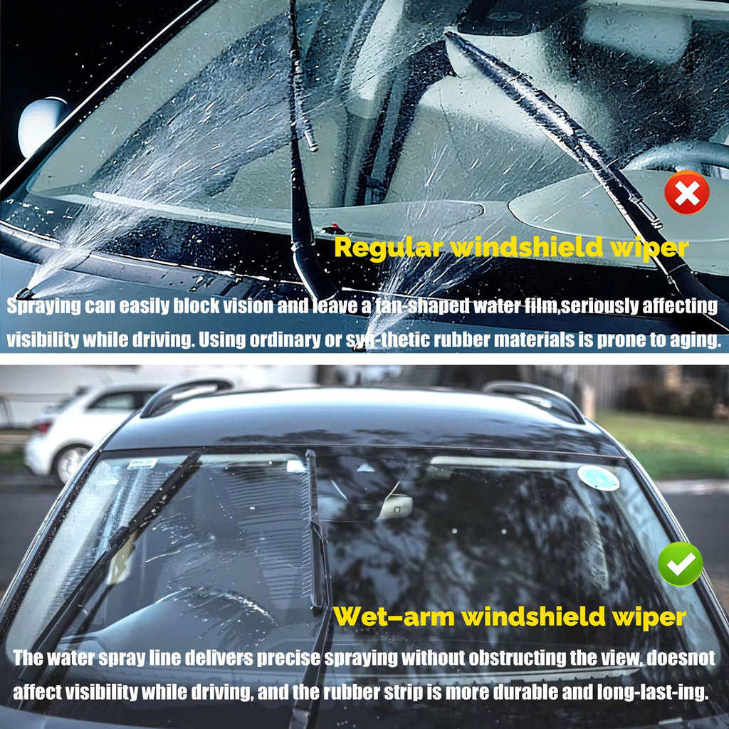 Wet Arm Windshield Wiper | Integrated Water Spray Wiper Blad