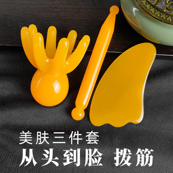 章鱼按摩刮痧梳八爪鱼头部面部拨筋棒点穴笔经络梳子提拉神器工具
