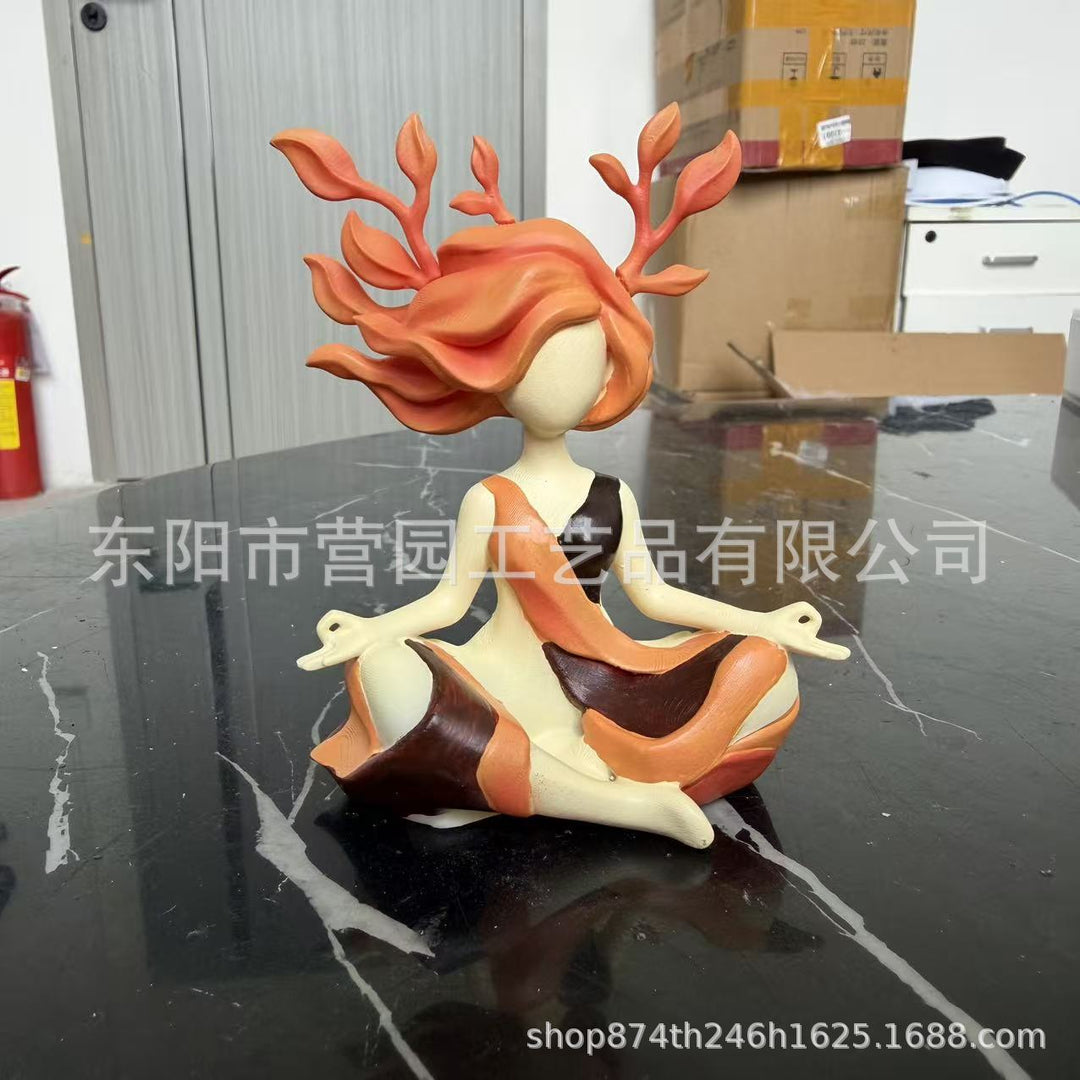 跨境新品Goddess of Nature Sculpture 静观自然女神雕塑艺术摆件