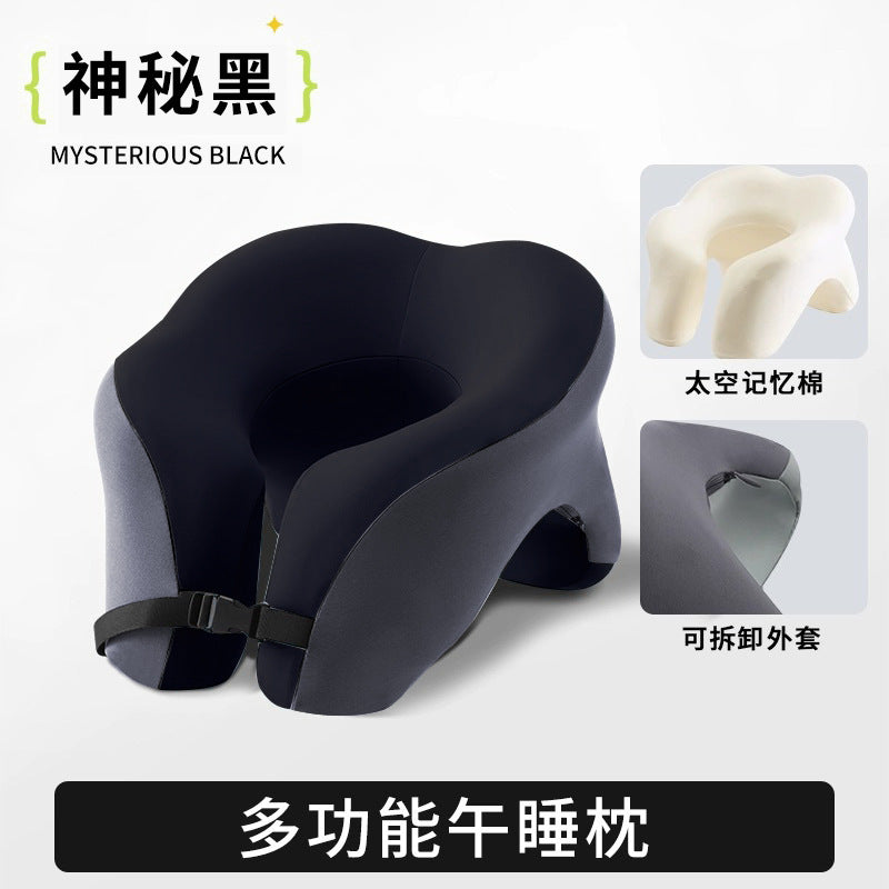 跨境U型午睡枕办公室神器学生趴桌子睡觉专用午休枕头 收纳趴趴枕