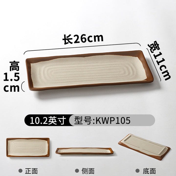 祥源美密胺创意复古餐具商用餐厅饭店火锅店盘子菜盘仿瓷塑料面碗
