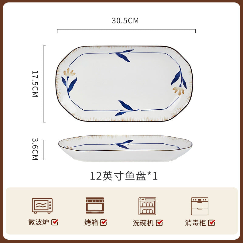 加工定制碗碟套装家用高级感陶瓷整套餐具组合新款乔迁碗盘筷单品