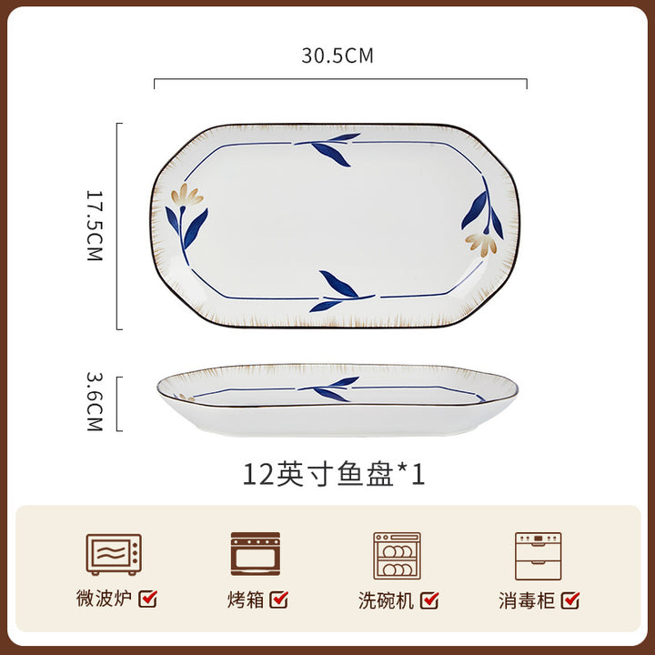 碗碟套装家用高级感中式陶瓷整套餐具组合吃饭新款乔迁碗盘筷单品
