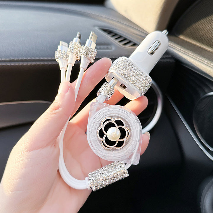 Car Mount Charger Light Luxury Car Phone Cable