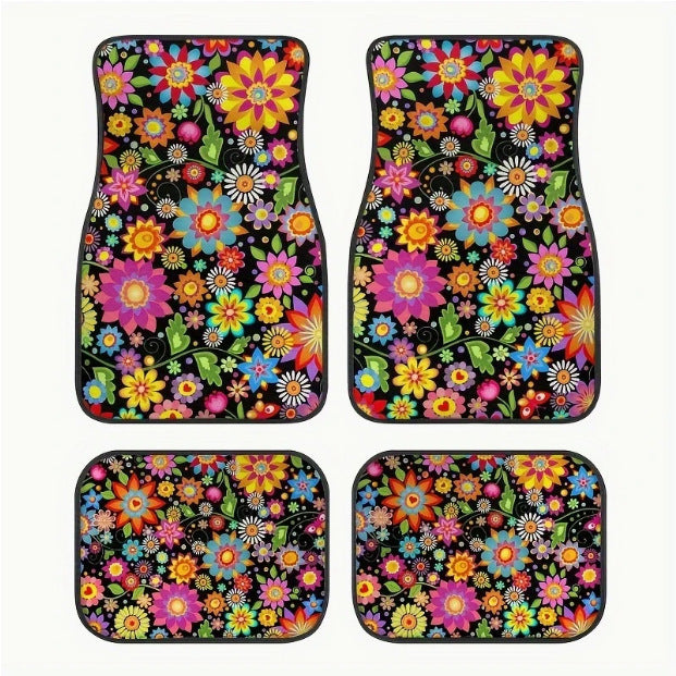 Vintage Car Foot Mat Carpet 4 Piece Set Stain Resistant Floor Mat TEMUFoot Mat Wholesale