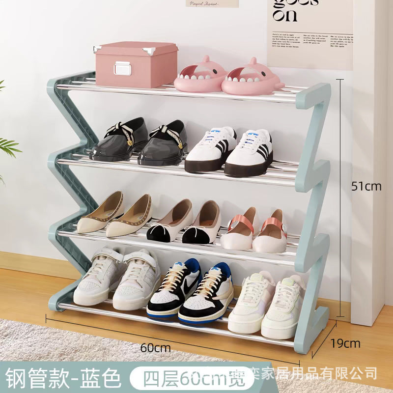 Z-Shape Shoe Rack – Stackable Multi-Layer Home Entryway Shoe Organizer
