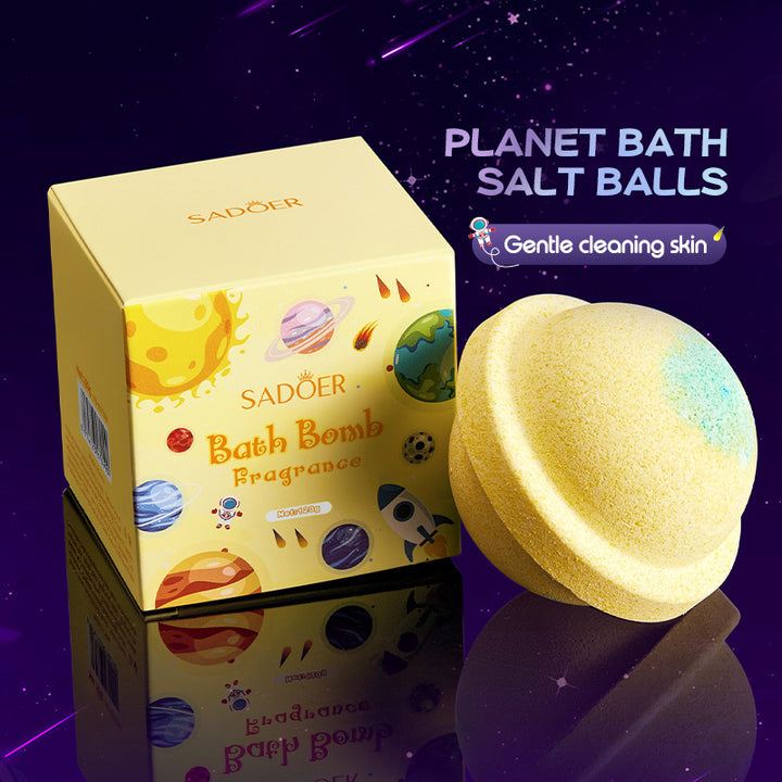 全英文浴盐 SADOER星球浴盐球深层清洁泡澡球 跨境外贸工厂直销