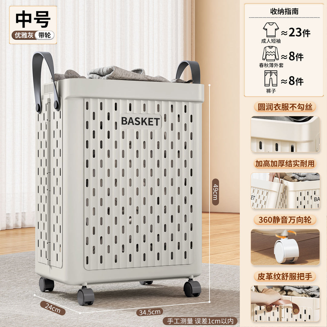 Large Capacity Foldable Laundry Basket – Collapsible Clothes Hamper for Bathroom
