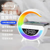 爆款3401蓝牙音响创意小夜灯炫彩带闹钟智能桌面多功能无线充音箱