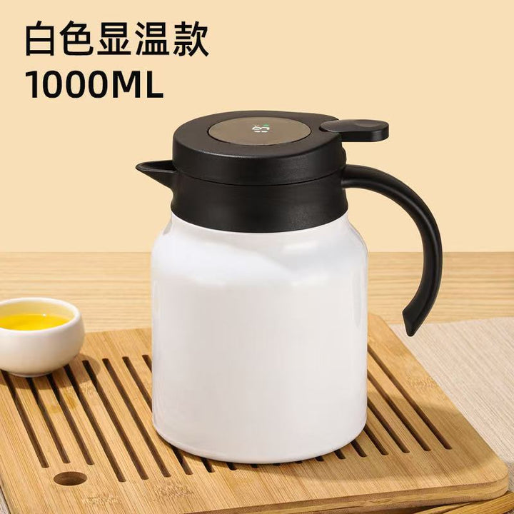 厂家直销316不锈钢焖茶壶 家用覆钛显温茶水分离大容量保温壶定制
