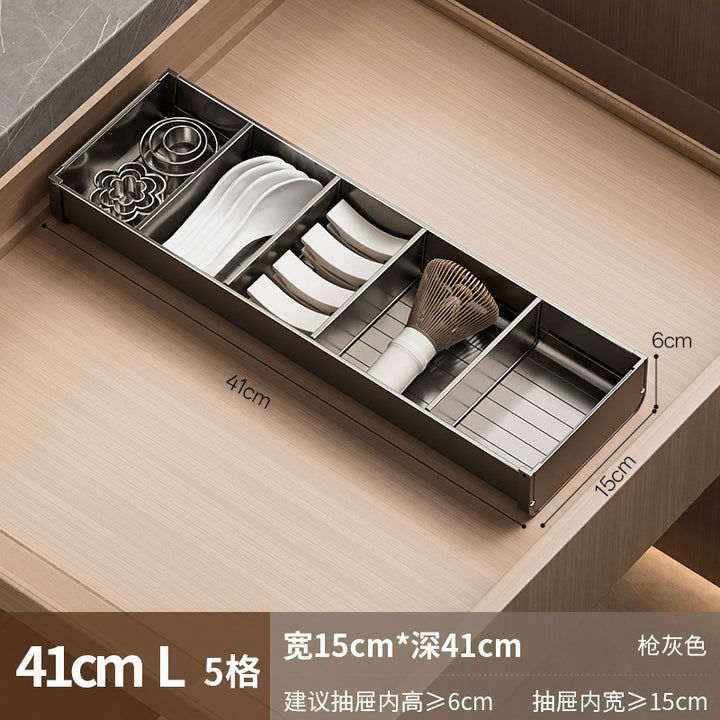 【2026专利新品】餐具收纳盒厨房碗筷子收纳盒抽屉收纳分隔分格盒