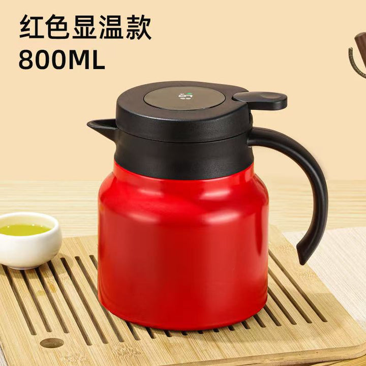 厂家直销316不锈钢焖茶壶 家用覆钛显温茶水分离大容量保温壶定制