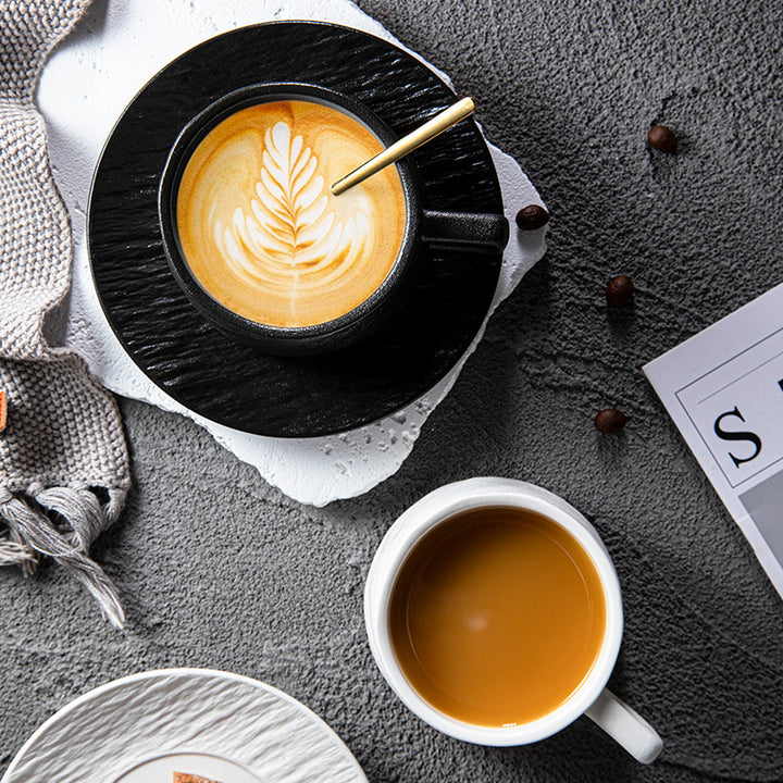 Nordic Ceramic Coffee Cup Dish Set White Cup Minimalist Cup Premium Design Water Cup