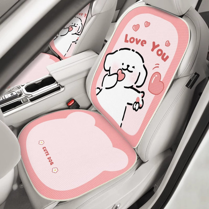 Summer Ice Silk Car Seat Cushion – Cute Four Season Universal Women Cool Pad
