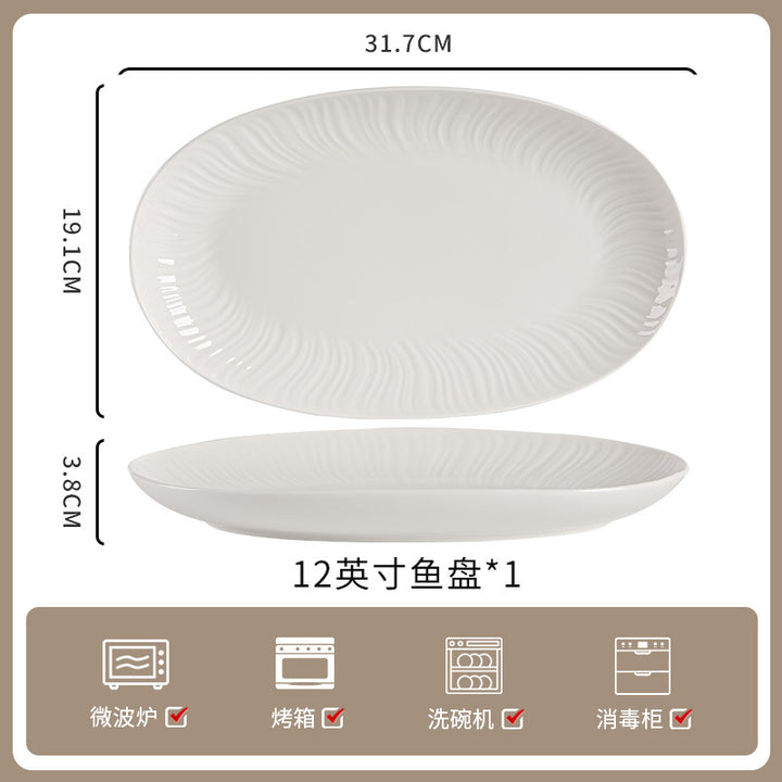 釉下彩家用纯白陶瓷餐具高级感米饭碗碗碟套装饭碗面碗汤碗组合
