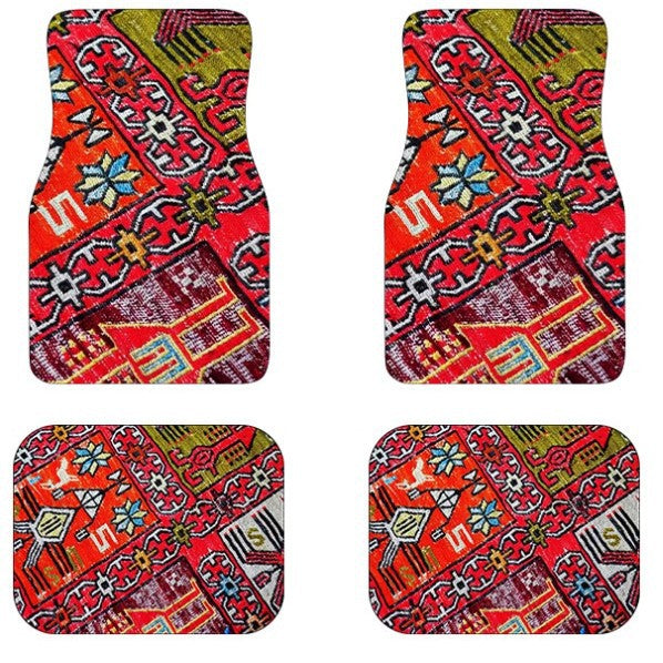 Vintage Car Foot Mat Carpet 4 Piece Set Stain Resistant Floor Mat TEMUFoot Mat Wholesale