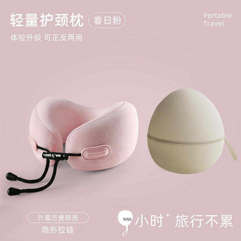 跨境记忆棉u型枕颈枕可收纳u形枕飞机旅行枕头午睡颈椎脖子护颈枕