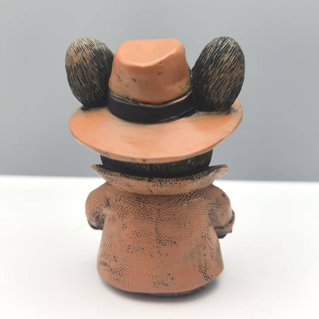 跨境新款斗牛犬绅士雕像树脂工艺品摆件家居装饰品桌面小摆件礼物