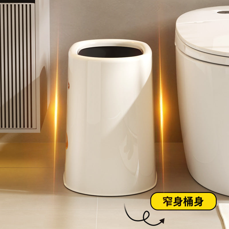 新款家用吸附垃圾桶卡通高颜值无盖垃圾筒双桶卫生间夹缝专用纸篓