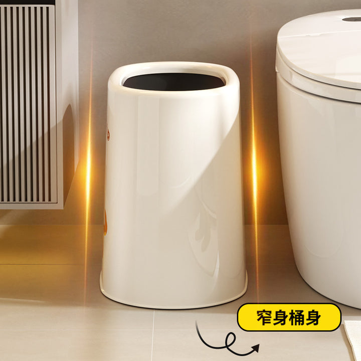 新款家用吸附垃圾桶卡通高颜值无盖垃圾筒双桶卫生间夹缝专用纸篓