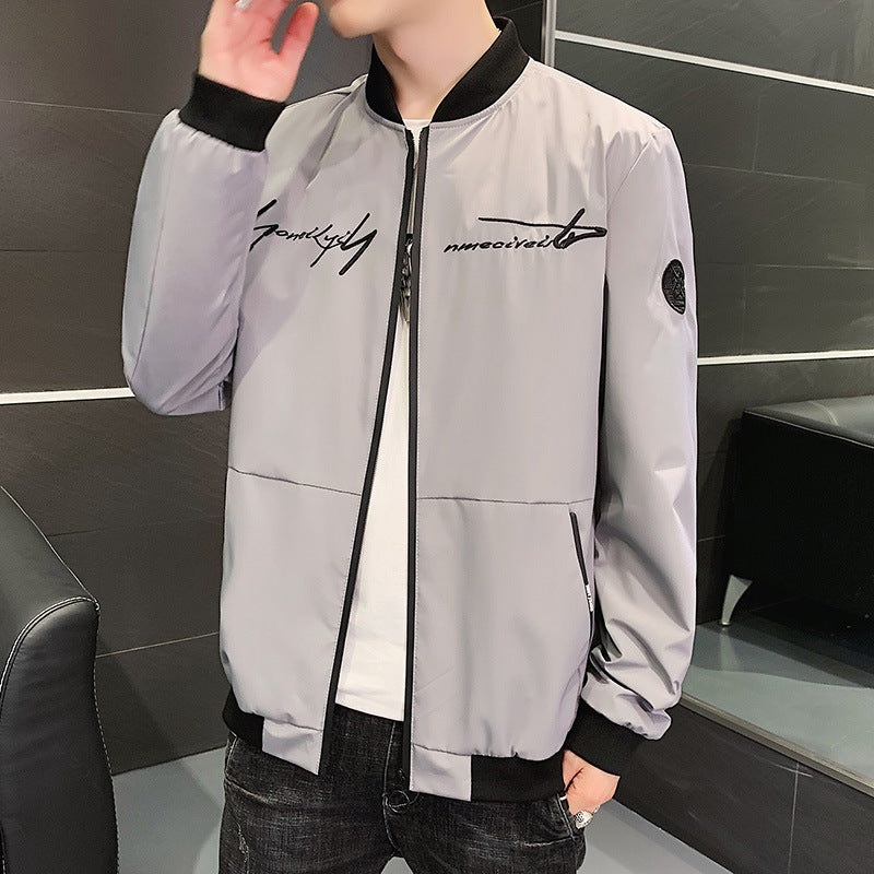 Jacket Men Spring Top Korean Style Trendy Men Spring New Men's Sports Casual Thin