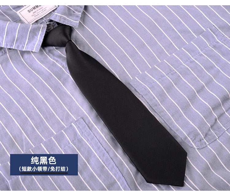 儿童皮筋领带免打结打扣款男女孩jk学院风配饰刺绣短款小动物制服