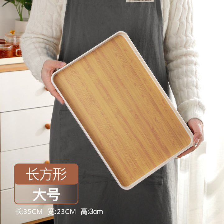 日式长方形托盘家用放茶杯组合套装网红ins创意茶盘塑料水果盘