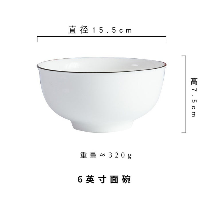 釉下彩碗碟套装家用纯白轻奢高级感陶瓷餐具碗盘碗筷碗具2026新款