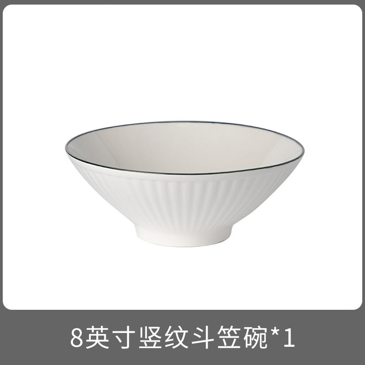 釉下彩碗碟套装家用纯白轻奢高级感陶瓷餐具碗盘碗筷碗具2026新款