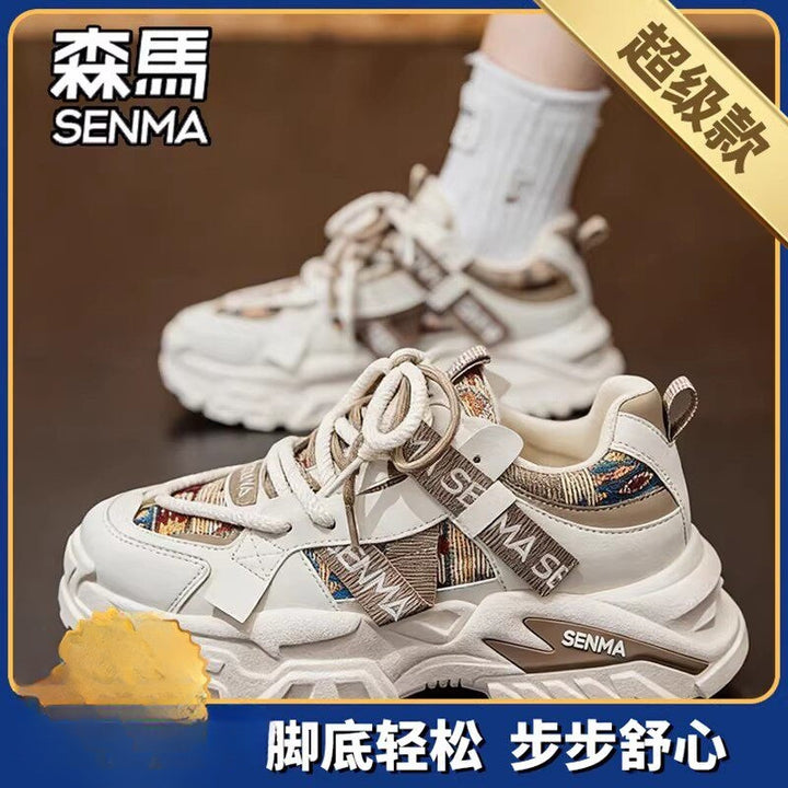 森马女鞋夏季透气厚底增高运动鞋女款爆款情侣老爹鞋超火百搭跑鞋