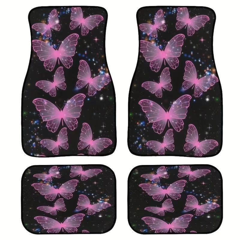 TEMUNordic Vintage Car Foot Mat Carpet Carpet 4 Piece Set Stain Resistant Floor Mat Wholesale Drop Shipping