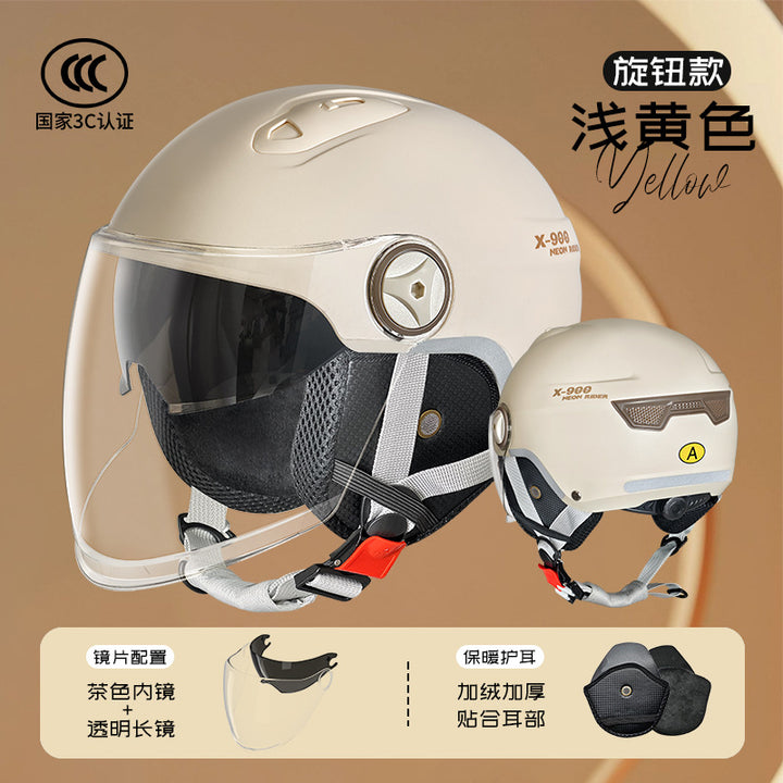 3 C Helmet Motorcycle Men's Women's