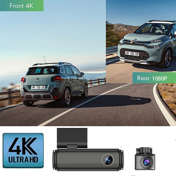 4 K Ultra HD Car Dash Cam – Phone Connected Vehicle Recorder