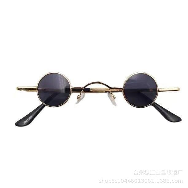 Retro Round Frame Sunglasses – Unisex Mini Circle UV 400 Hip Hop Style