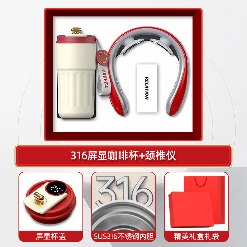 商务礼品套装咖啡杯颈椎仪礼盒活动创意礼品定制LOGO伴手礼送客户