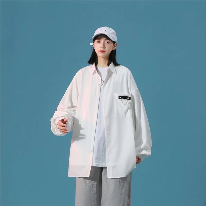pureピュア衬衫男设计感棉质外套ins潮原宿风禁欲系男装2022新款