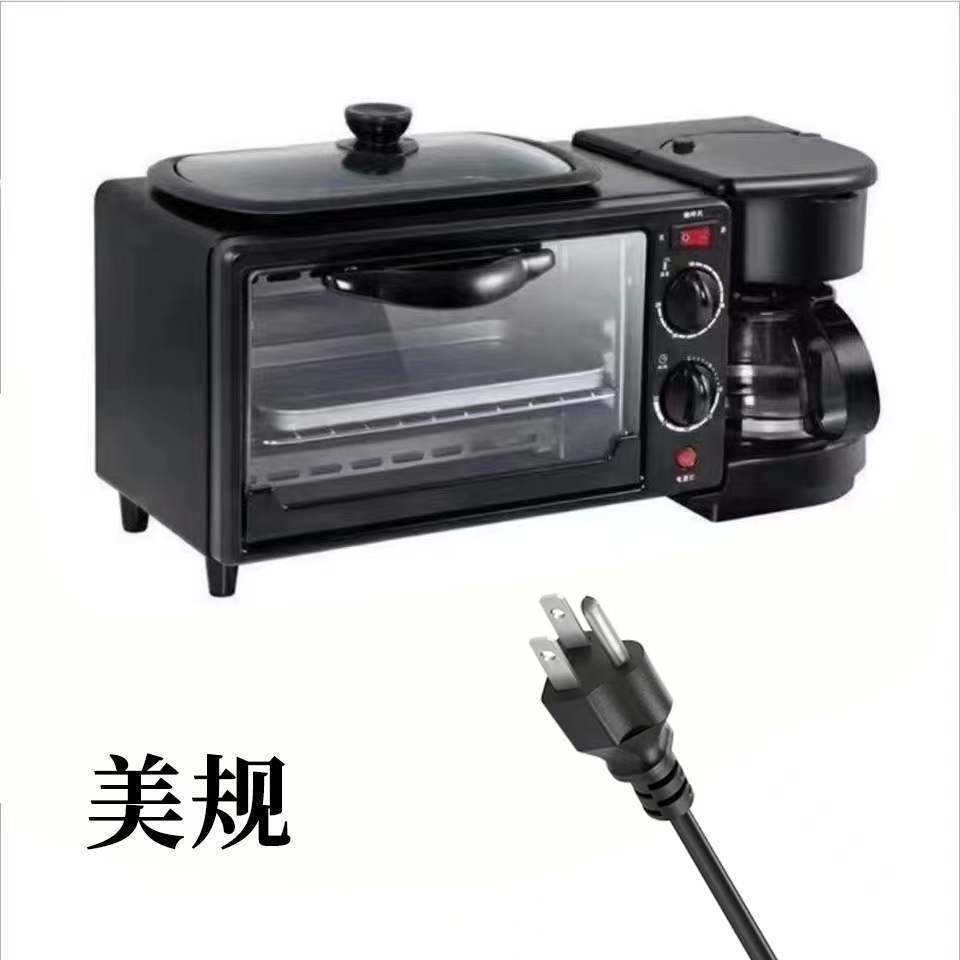 跨境三合一多功能家用美规110V220V早餐机多士炉迷你烤箱外贸批发