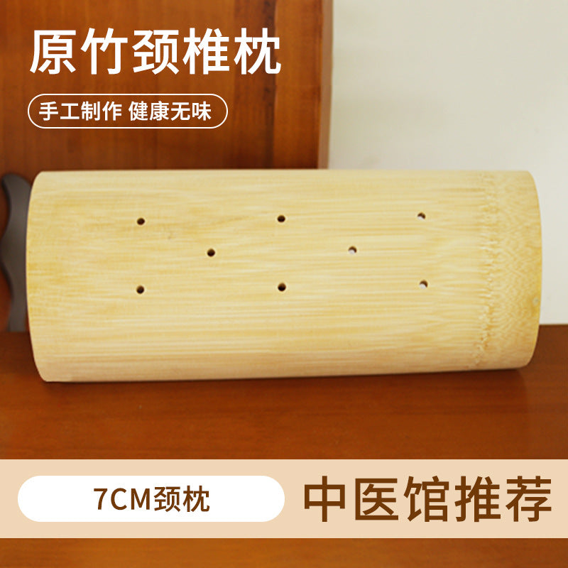 原竹枕头护颈椎枕护腰枕硬竹子竹筒竹枕夏季牵枕头实木U型引批发