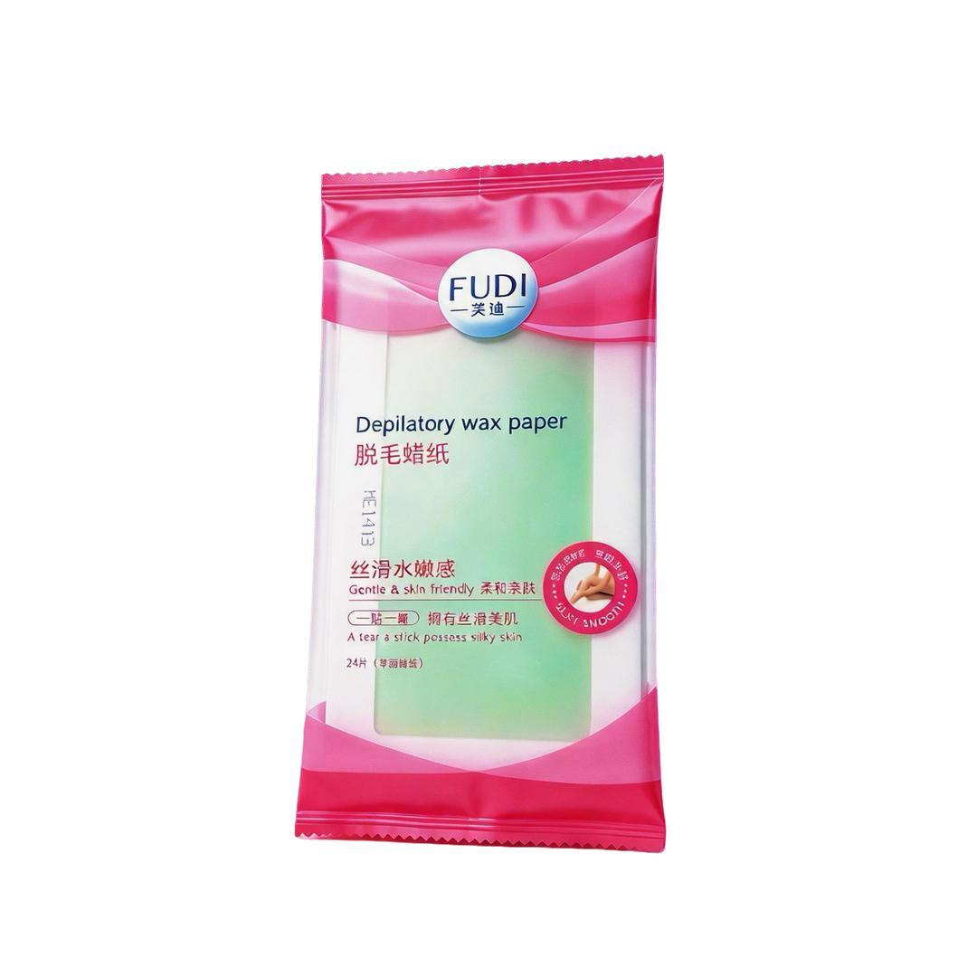 Fudie 24-Piece Wax Hair Removal Strips – Leg Underarm Honey Wax Kit