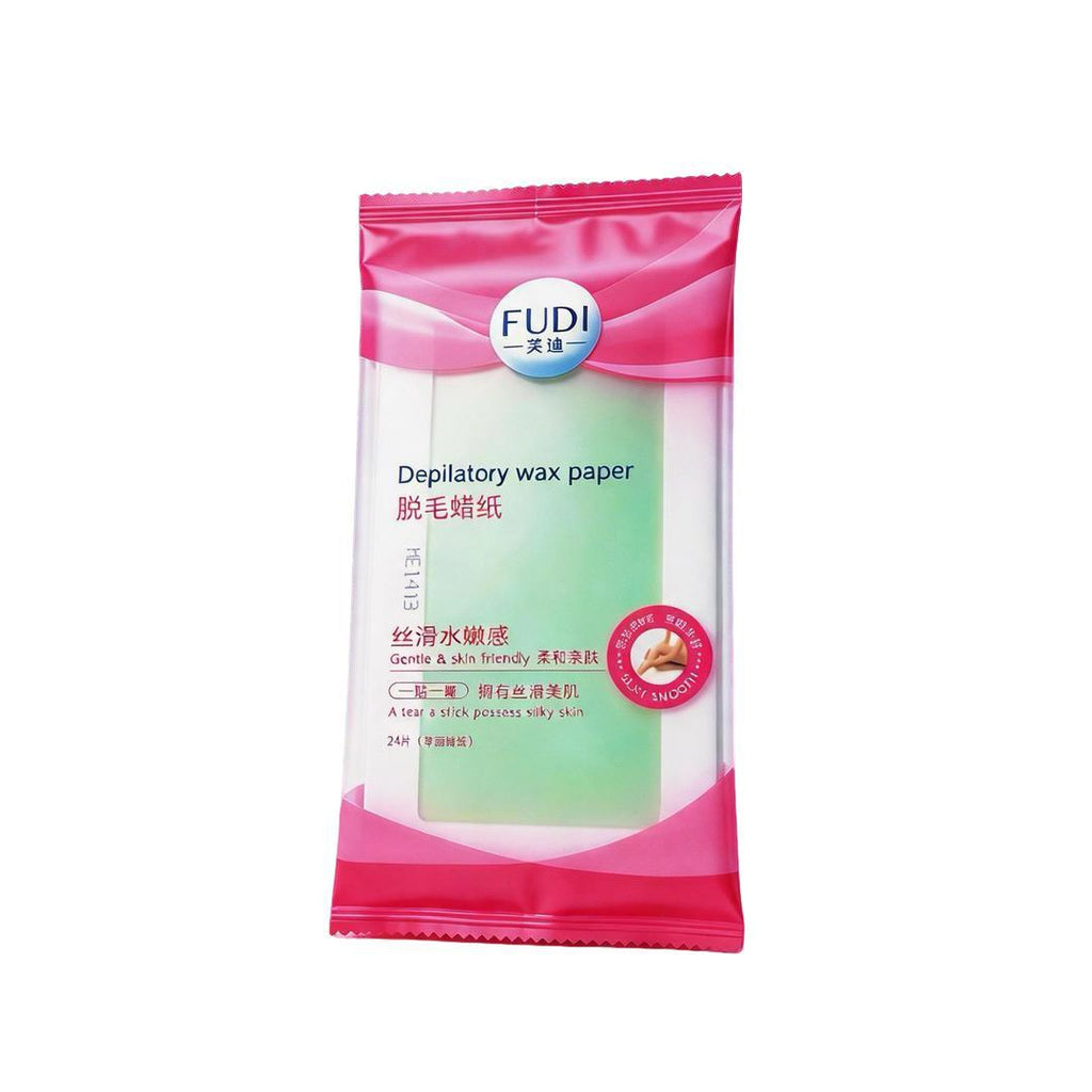 Fudie 24-Piece Wax Hair Removal Strips – Leg Underarm Honey Wax Kit