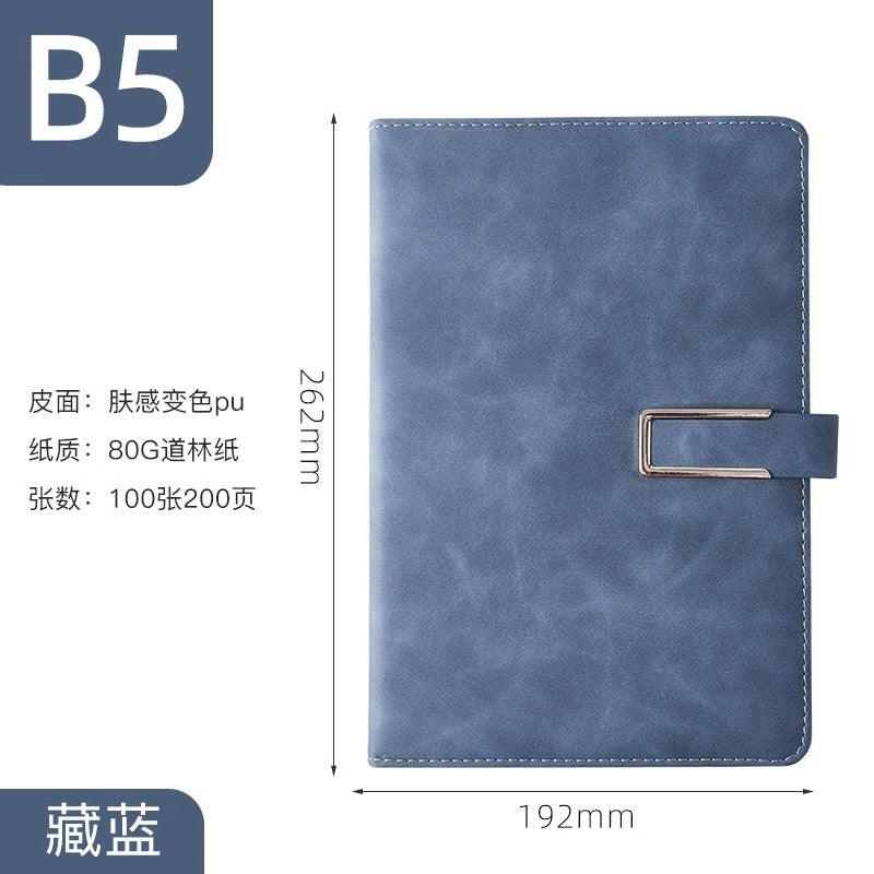 笔记本定制logo带扣学习办公商务文具本子会议记录本订制记事本子