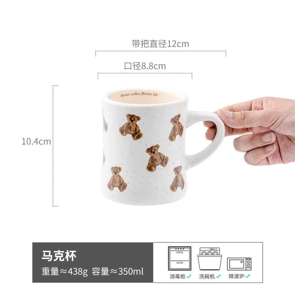 高颜值可爱小熊杯创意陶瓷马克杯批发杯子家用茶水杯咖啡杯早餐杯