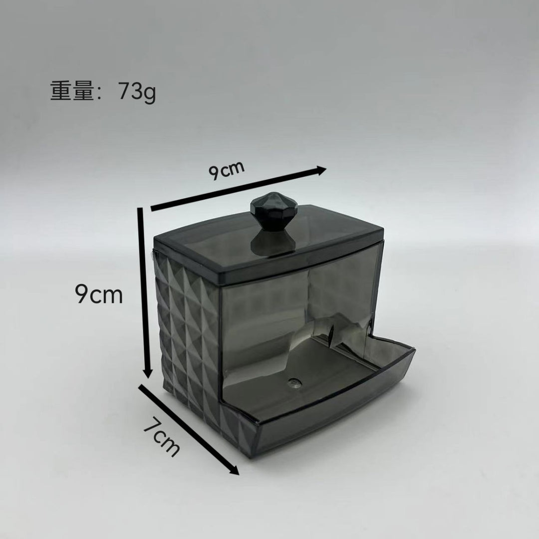 新款长方形棉签盒带盖卧室化妆棉收纳盒套装牙线盒子牙签盒子跨境