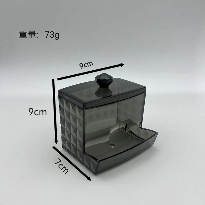 新款长方形棉签盒带盖卧室化妆棉收纳盒套装牙线盒子牙签盒子跨境
